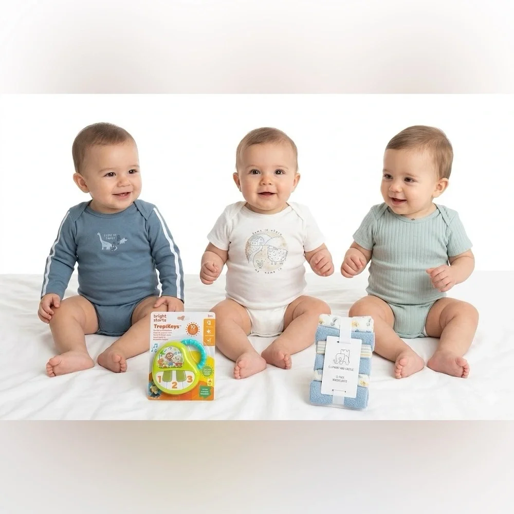 Carter's Blue, White, and Green Bodysuits Set Bundle 22 Pices